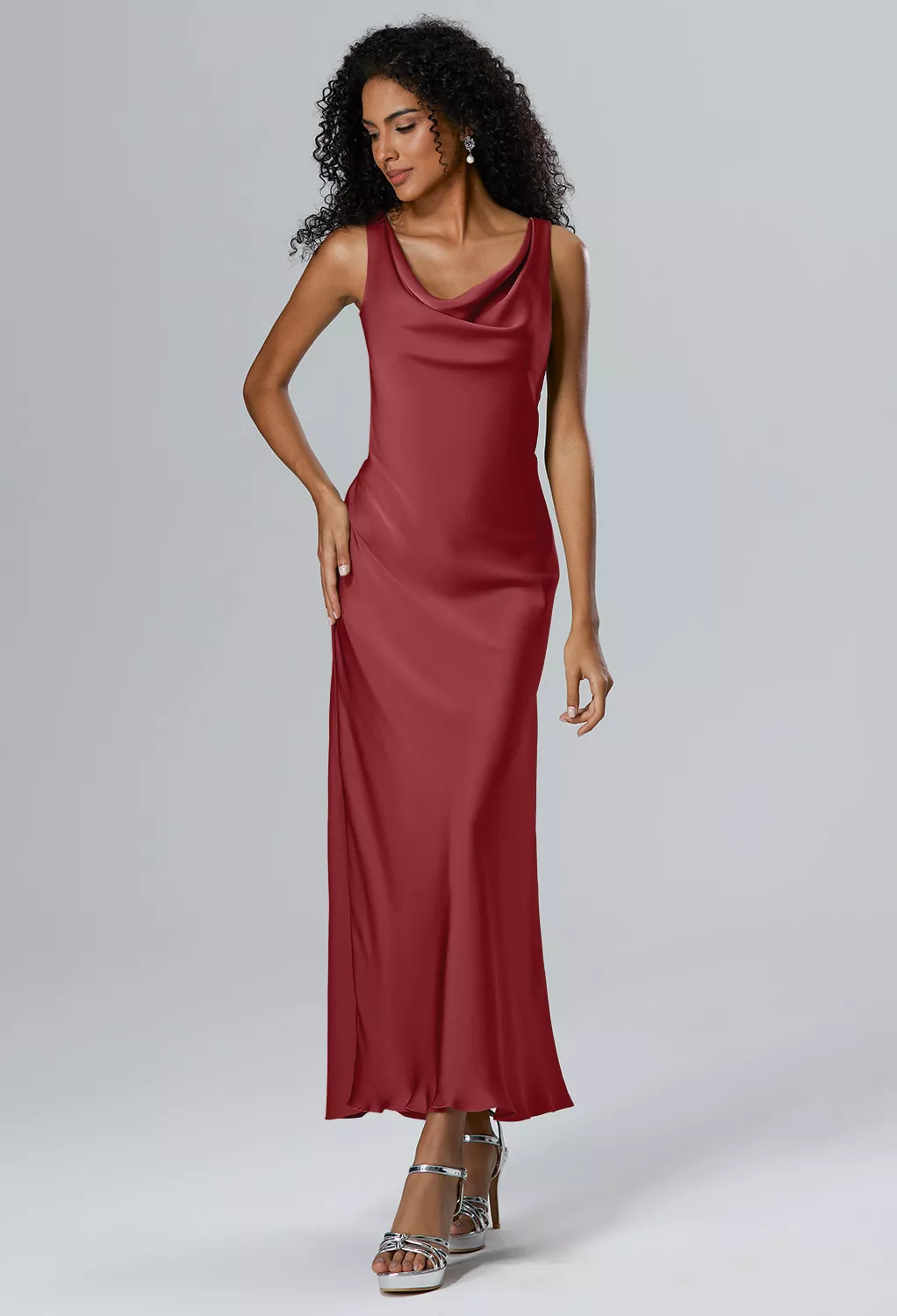 AW Ottilie Burgundy  Spring Wedding Guest Dresses